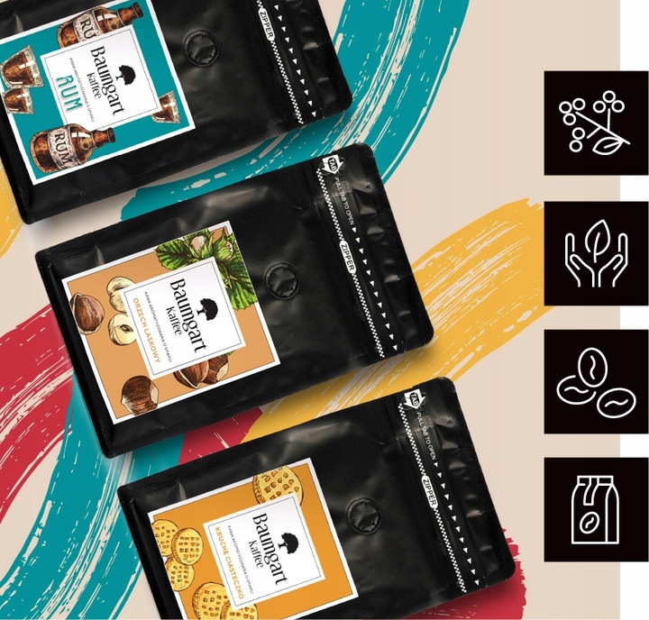 Kawa Smakowa MIELONA PISTACJOWA 200g 100% Arabica Świeżo Palona Baumgart