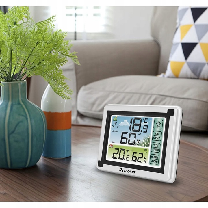 Bezprzewodowa Stacja Pogody Higrometr Termometr z Czujnikiem Zewnętrznym