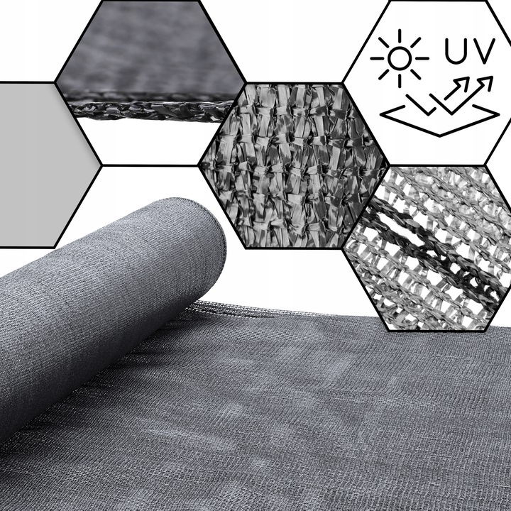 SIATKA CIENIUJĄCA 1,2x10m MASKUJĄCA 90% OSŁONA MATA NA OGRODZENIE PŁOT +UV