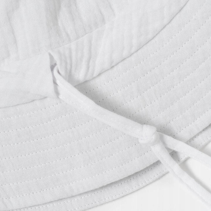 Kapelusz męski muślinowy bucket hat Biały M