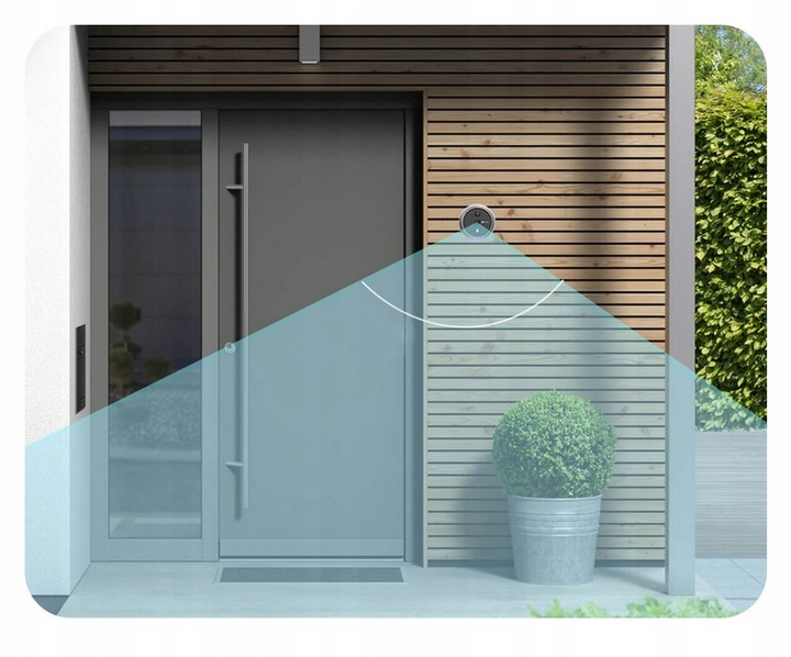 WIZJER ELEKTRONICZNY DO DRZWI JUDASZ CS-DP2 2K 3MPX PANEL DOTYKOWY EKRAN