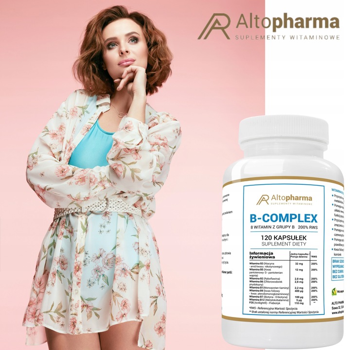 Witamina B-200 Complex B6 B9 B1 B2 B5 B7 B12 B3