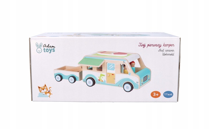 ADAMTOYS KAMPER DLA DZIECI POJAZD PODRÓŻNY AUTKO ZABAWKOWY POJAZD SURF VAN