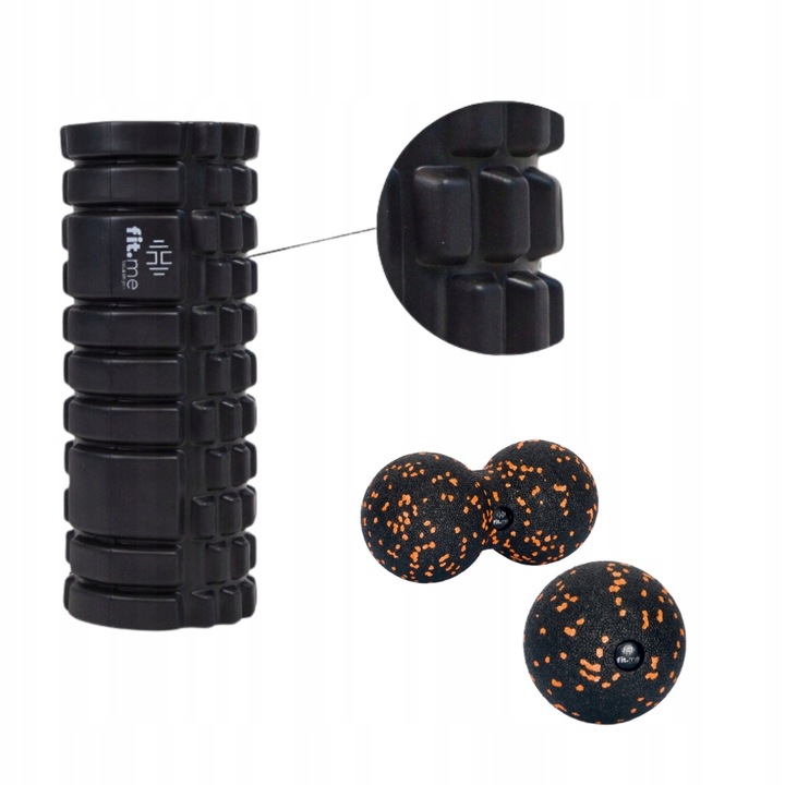 ZESTAW ROLLERÓW DO MASAŻU WAŁEK DUŻY Z WYPUSTKAMI PIŁKA POJEDYNCZA DUOBALL