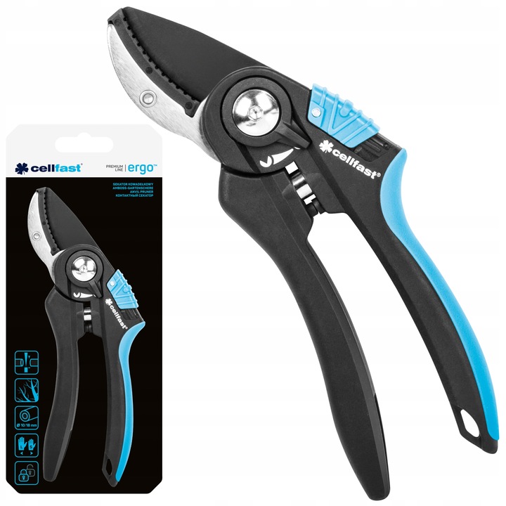 CELLFAST SEKATOR KOWADEŁKOWY OGRODOWY ERGO 41-021 CIĘCIA GAŁĘZI KRZEWÓW