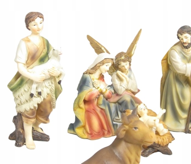 CUDOWNE Figurki do Szopki KOLOROWE, 11-części - maks. 7,0cm wysokie