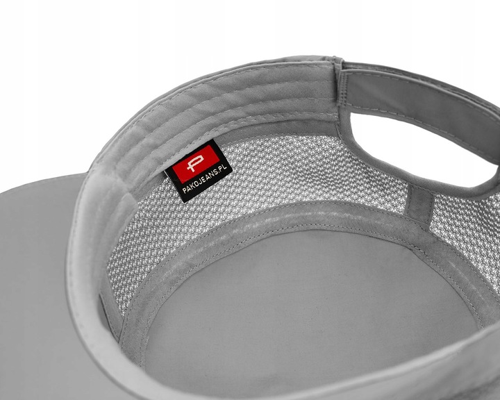 CZAPKA z Daszkiem Przewiewna Patrolówka z Siatką SZARA Pako Jeans