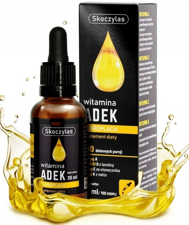 Skoczylas ADEK Witamina A D3 E K2 MK-7 krople 30ml