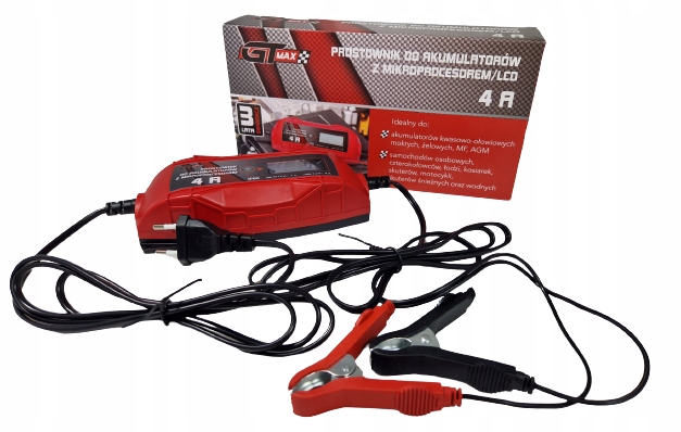 PROSTOWNIK ŁADOWARKA Z MIKROPROCESOREM 12V 6V 4A