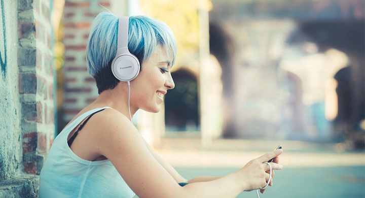 Panasonic RP-HF100 Słuchawki nauszne stereo białe