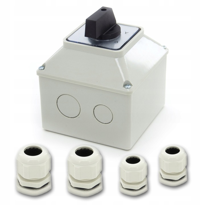 ŁĄCZNIK KRZYWKOWY 32A GWIAZDA TRÓJKĄT W OBUDOWIE