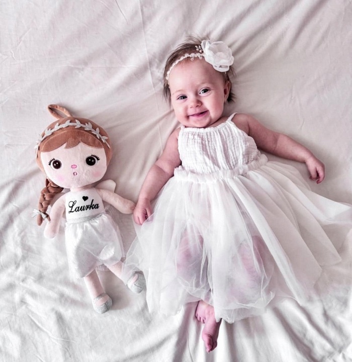 Metoo laleczka Personalizowana Biały Aniołek - imię gratis!