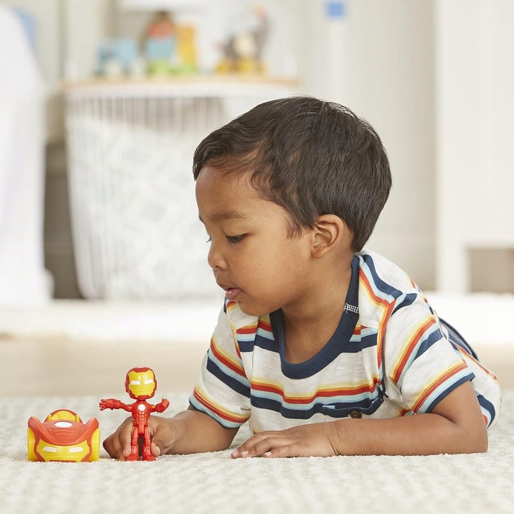 MARVEL SPIDEY I SUPER-KUMPLE FIGURKA IRON MAN Z POJAZDEM F3922