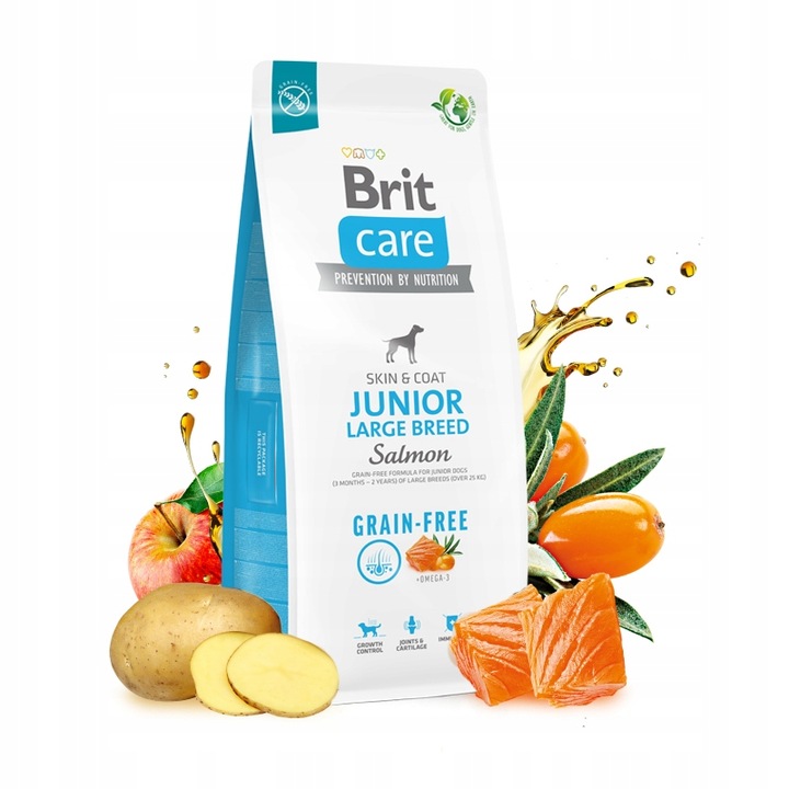 BRIT CARE Dog Grain-free Junior Large Breed Salmon 12kg