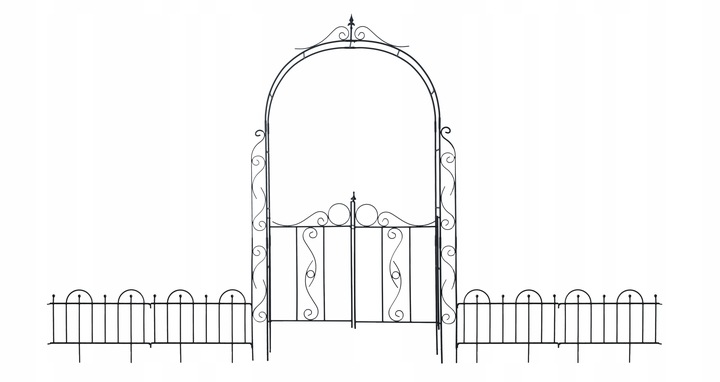 Metalowy płotek ogrodowy, pełny pręt fi 8, fi10, ogrodzeniowy, palisada P1