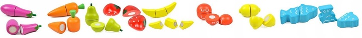 Drewniane Warzywa Owoce do Krojenia Zestaw na Rzep Montessori Klocki Puzzle