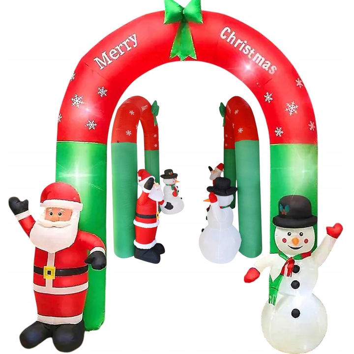 XXL BRAMKA 250x200cm BRAMA MIKOŁAJ BAŁWAN DMUCHANY LED AUTOMATYCZNA