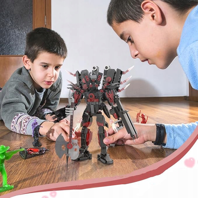 SKIBI TOILET TOY BRICKS SERIES KLOCKI BUDOWLANE, TOILET MAN SPEAKER MAN