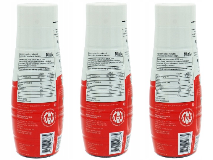 3x SYROP SODASTREAM KONCENTRAT COLA CLASSIC DO SATURATORA 9L NAPOJU z 440ml