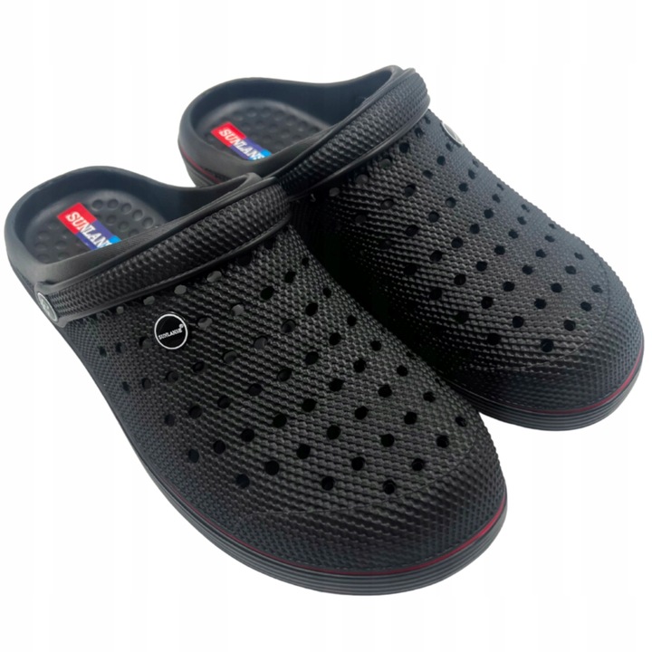 Czarne Męskie Klapki Kroksy Ogrodowe Piankowe Rozmiar 42 Wygodne Lekkie