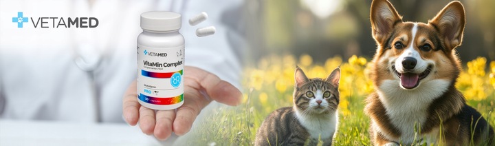 WITAMINY DLA PSA I KOTA 30 kapsułek VETAMED VitaMin Complex + GRATIS