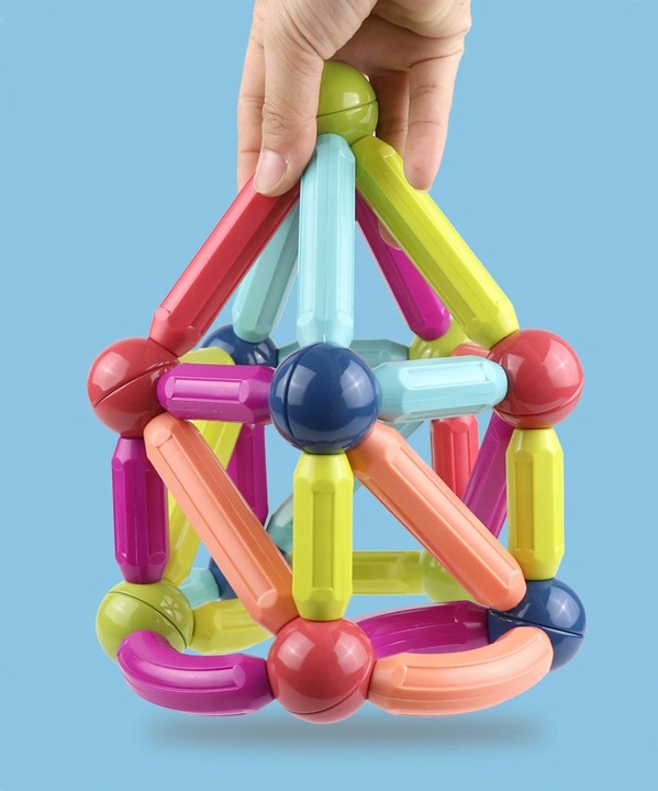 KLOCKI MAGNETYCZNE KONSTRUKCYJNE EDUKACYJNE MAGNETIC STICKS DLA DZIECI 98EL