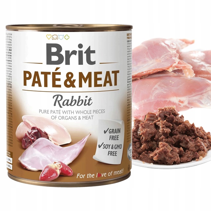 BRIT PATE & MEAT Karma mokra dla psa MIX Smaków 12 x 800g bezzbożowa ADULT
