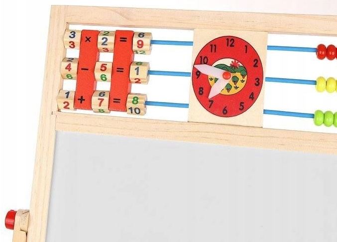 DWUSTRONA TABLICA KREDOWA MAGNETYCZNA DO RYSOWANIA ŚCIERALNA DLA DZIECI