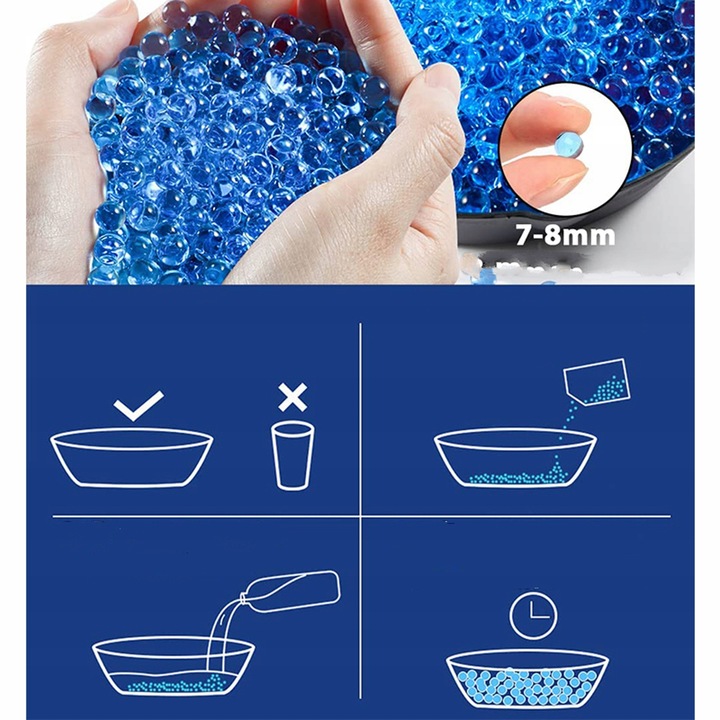 Pistolet Karabin Na Żelowe Kulki DUŻY Zestaw Automatyczny Broń Automat