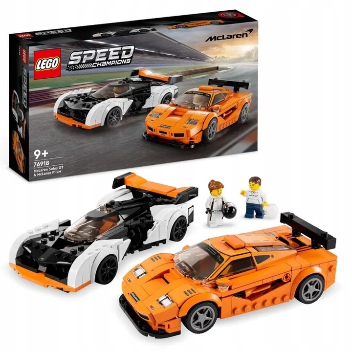LEGO Speed Champions 2 x samochód McLaren Solus i F1 LM 76918 Auto Wyścig