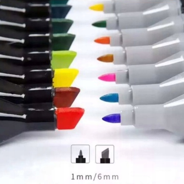 Markery 204 kolory flamastry pisaki dwustronne