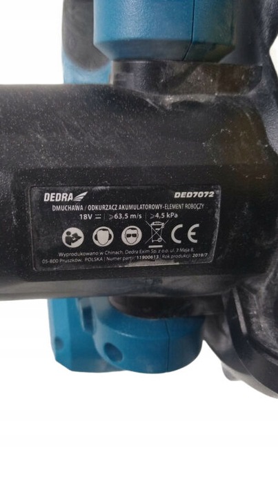 DEDRA ODKURZACZ DMUCHAWA DO LIŚCI SAS+ALL DED7194V