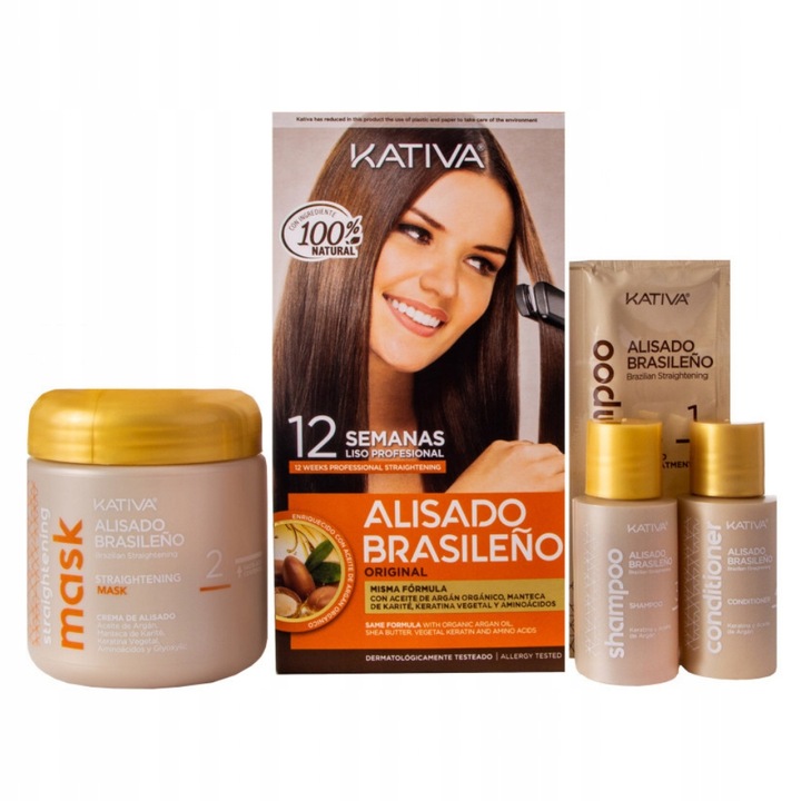 KATIVA KERATYNOWE PROSTOWANIE WŁOSÓW ZESTAW