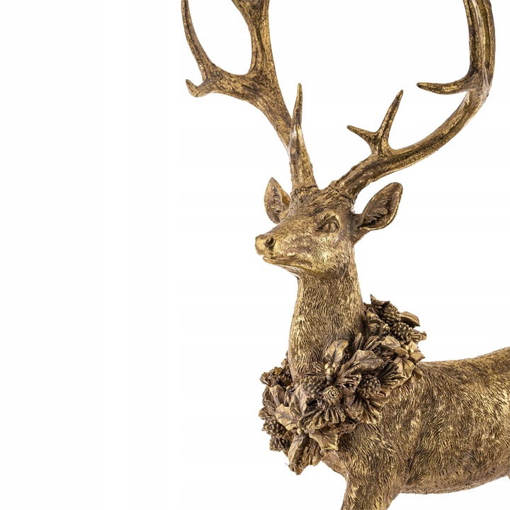 Figurka dekoracyjna świąteczna jeleń renifer duży 71x44cm Brązowy