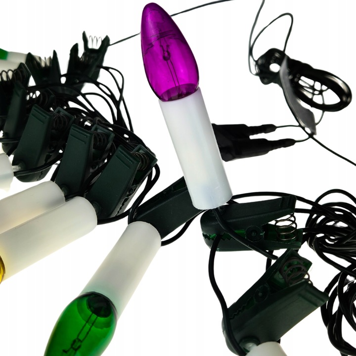 Lampki choinkowe tradycyjne Światełka na choinkę Retro PRL Żabki Świeczki 5