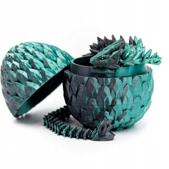 Ruchomy Kryształowy Smok Ze Smoczym Jajem DARKFOREST Rozmiar L