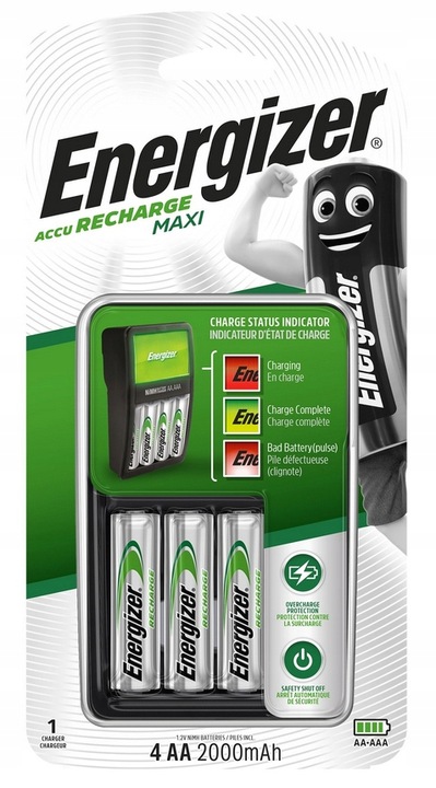 ŁADOWARKA BATERII AA AAA + 4x AKUMULATORKI R6 AA + 6x GC AAA R3 950mAh