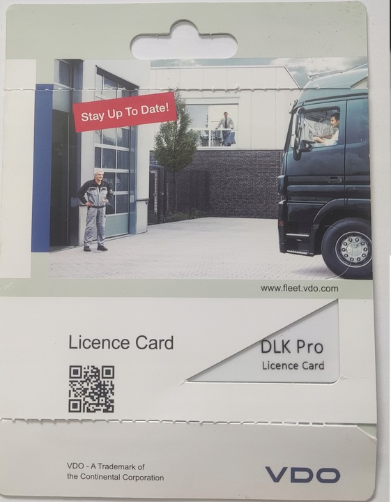 Karta licencja aktualizacja oprogramowanie dla czytników VDO DLK