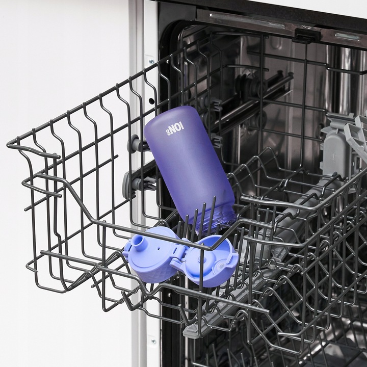 BIDON Z BLOKADĄ OTWARCIA TWARDY USTNIK BEZ SŁOMKI FIOLET MAŁY ION8 0,4 L