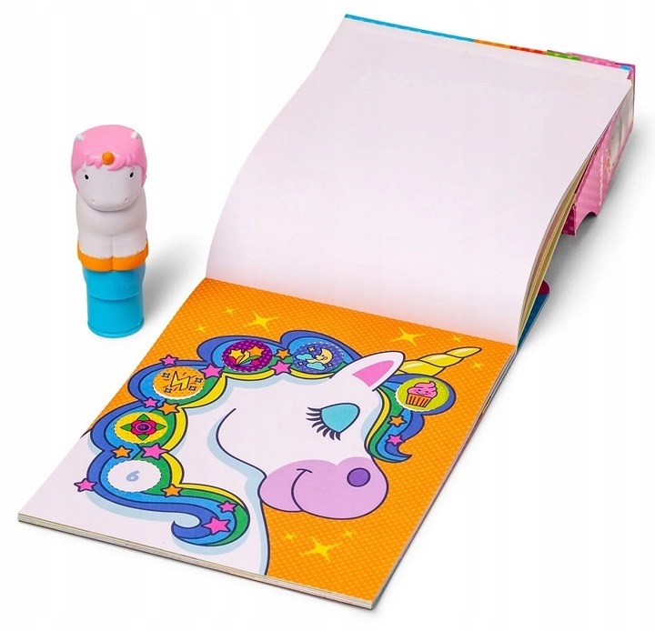 Sticker Wow stempel z naklejkami Jednorożec 32013 Melissa & Doug książeczka