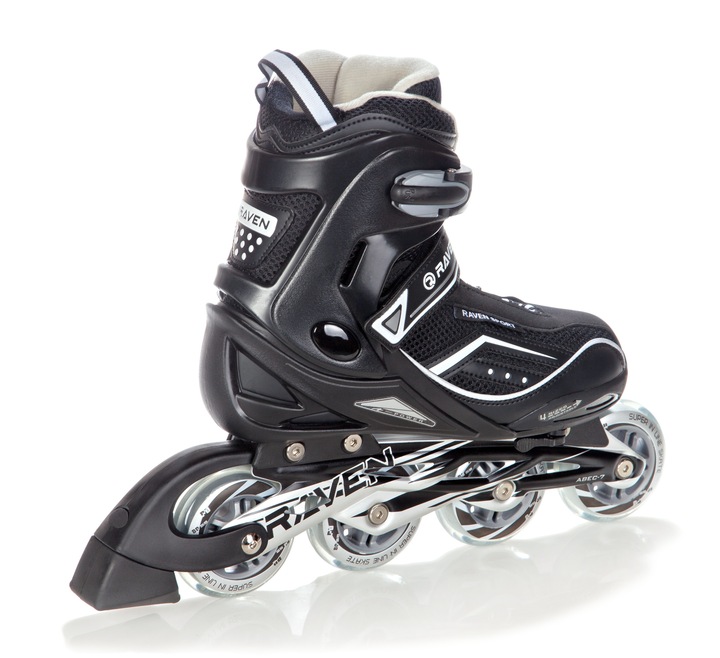 Rolki Regulowane RAVEN Total Black 43-46 Kauczuk