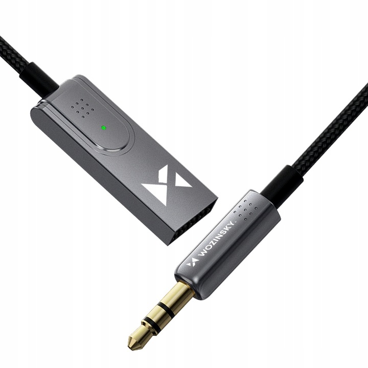 Wozinsky Adapter samochodowy,transmiter,audio Bluetooth 5.3AUXminiJack3.5mm