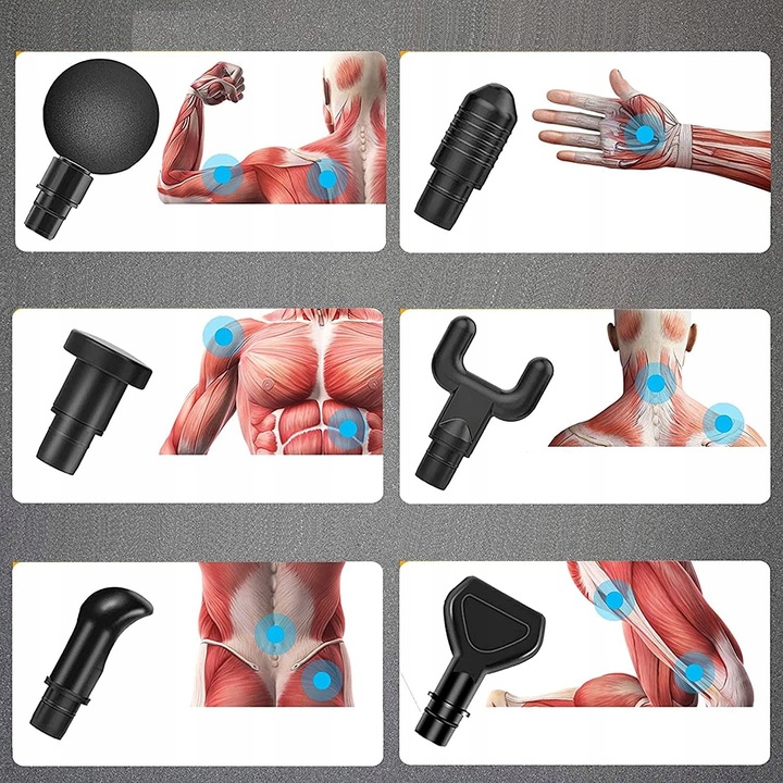 Pistolet wibrujący do masażu MASAŻER ręczny (E066)