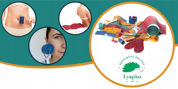 Aplikator LYAPKO WAŁEK do masażu z igłami uniwersalny ZIELONY