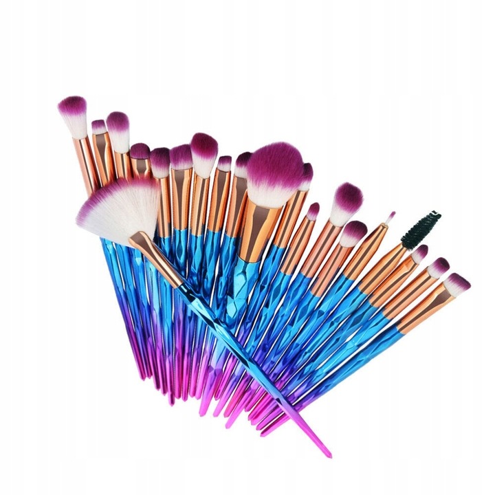 20 sztuk Pędzli DO MAKIJAŻU JEDNOROŻEC UNICORN 20 x PĘDZLE make-up