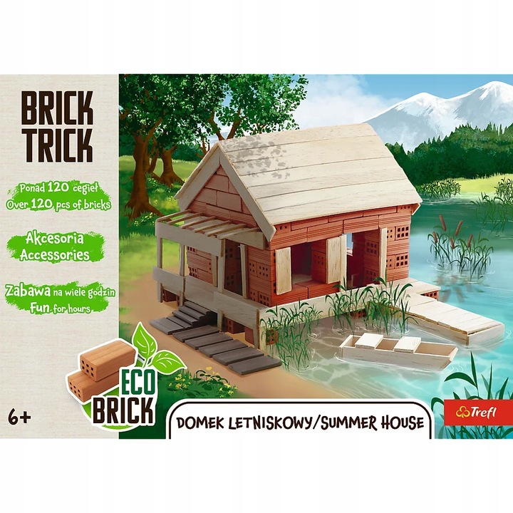 BRICK TRICK DOMEK LETNISKOWY KAMPER KLOCKI CERAMICZNE BUDUJ Z CEGŁY 120 EL
