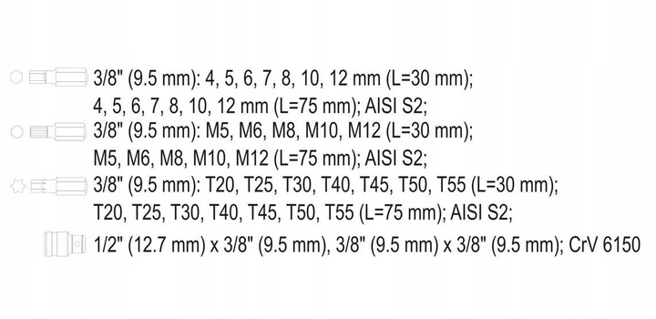 ZESTAW BITÓW KOŃCÓWKI IMBUS TORX SPLINE 40el FARYS