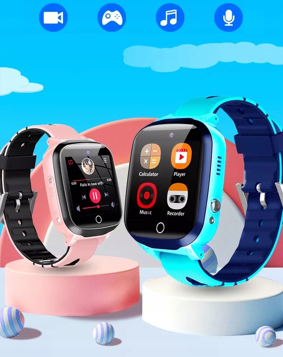 Smartwatch Zegarek Dla Dzieci SIM Aparat Telefon Gry Odtwarzacz Muzyki