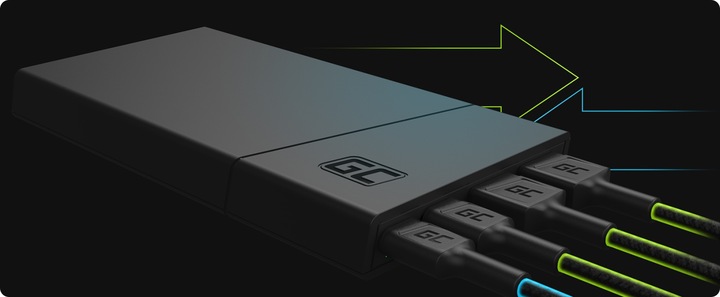 Green Cell Powerbank 10000mAh 18W PowerPlay10s 2x USB-C PD 2x USB-A QC 3.0