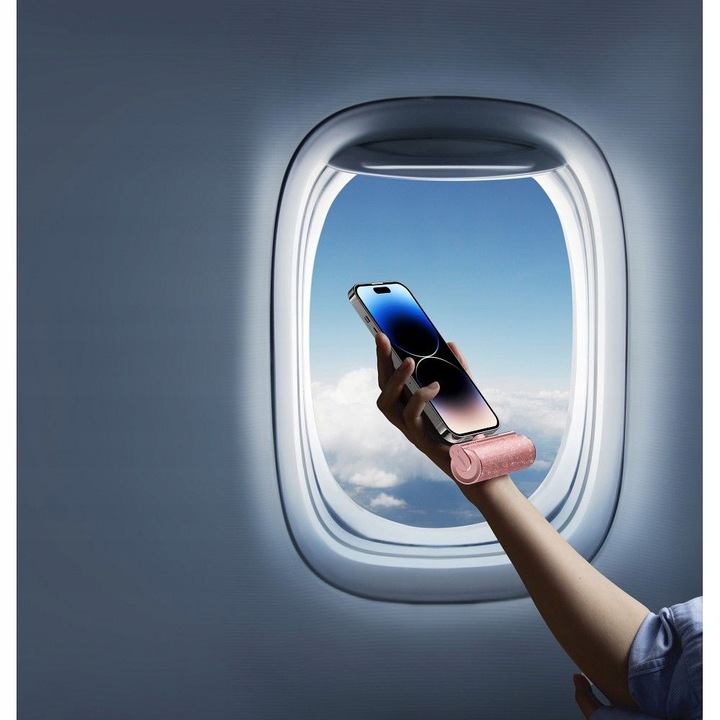 Powerbank VEGER PlugOn 5000mAh na podróż 12W wbudowane złącze USB C lekki